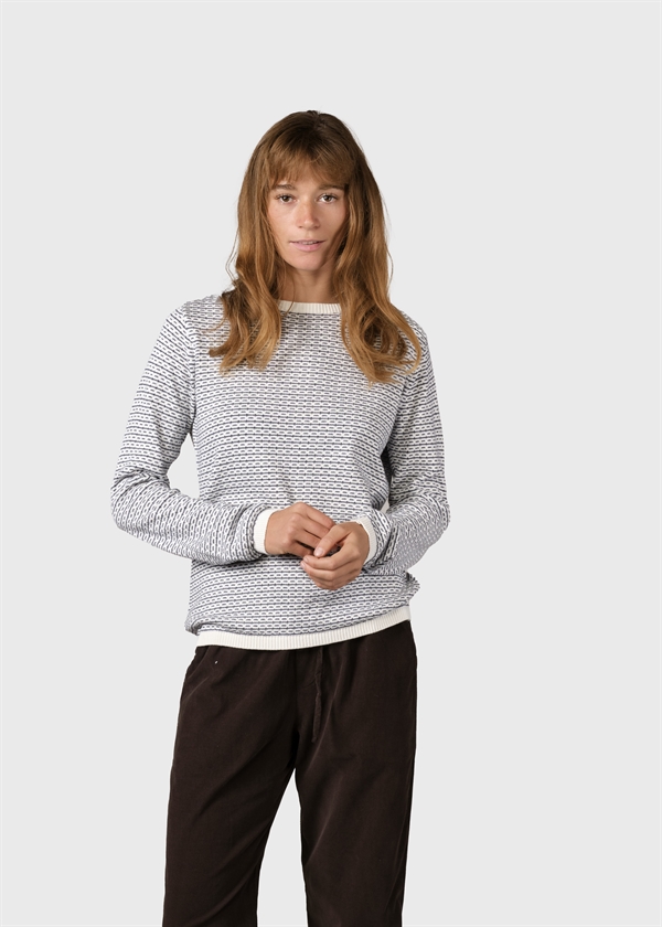 Klitmøller Collective Silje knit GOTS - Cream/navy